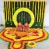 Traditional Style Banana Leaves & Flower Decorations For Haldi in Bangalore
