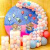 Cute Baby Elephant Theme 1st Birthday Decorations