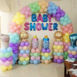 Baby Shower Balloon Decoration At Home
