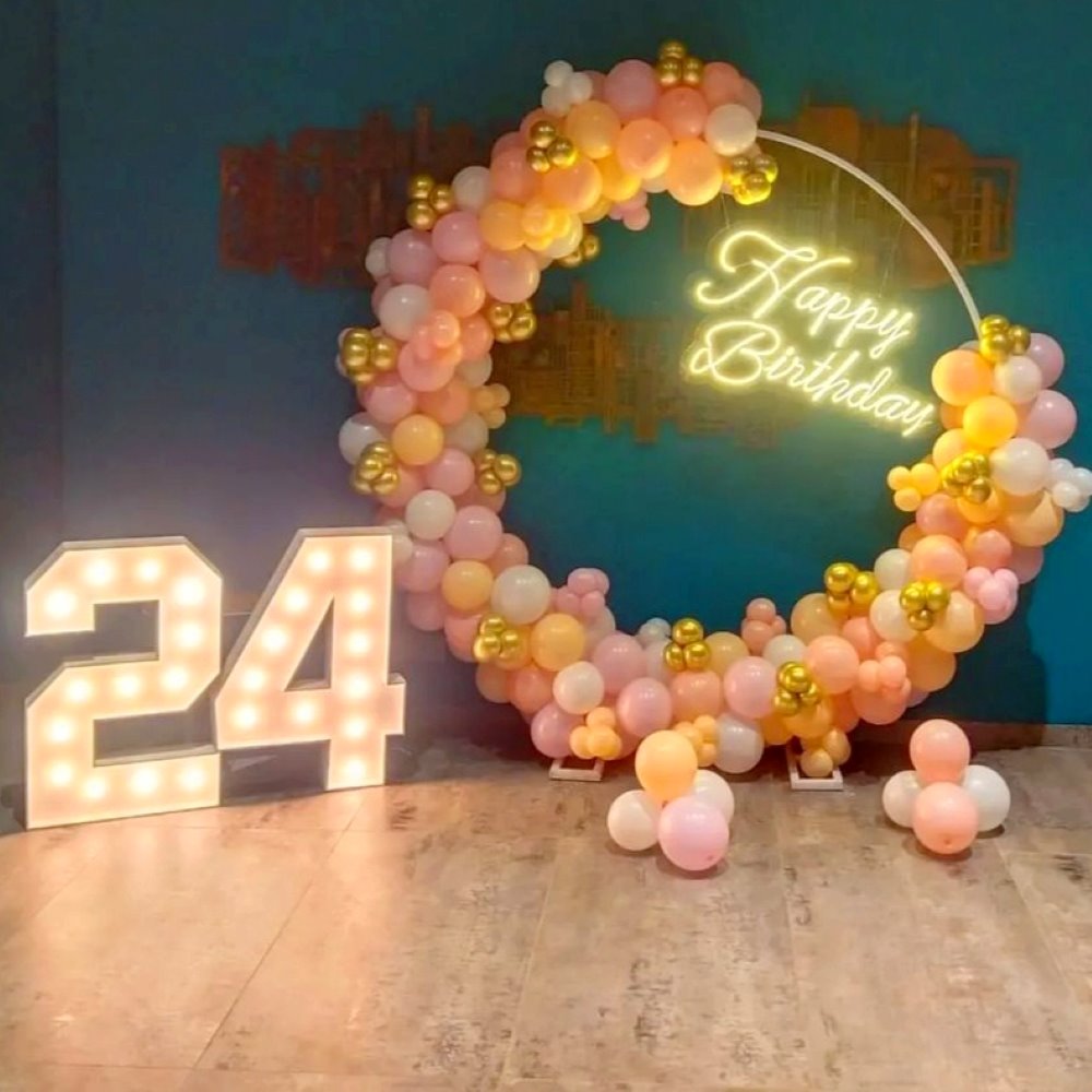 Balloon Ring Decorations For 24th Birthday