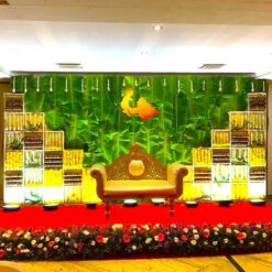 Banana Leaves And Flowers Box Decorations For Baby Shower
