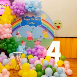 Peppa Pig Theme 4th Birthday Decorations
