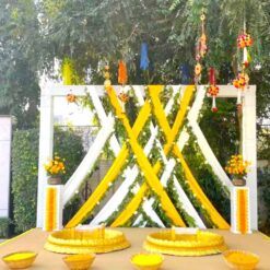 Traditional Haldi Ceremony Flower Decorations
