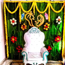 Banana Leaves And Flowers Decorations For Baby Shower