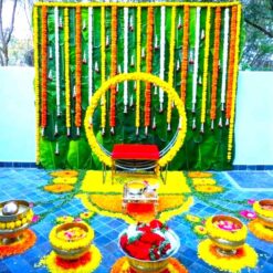 Banana Leaves & Flower Decorations For Haldi