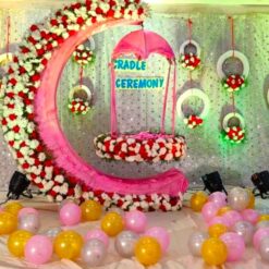 Cradle Flower Decorations For Naming Ceremony