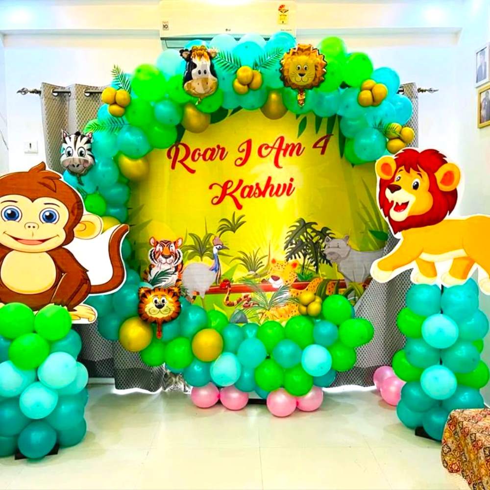 Jungle Theme Birthday Decorations At Home