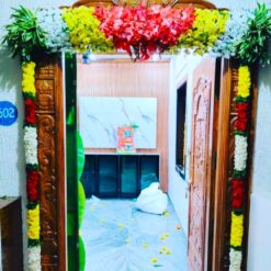 Main Door Flower Decoration For Housewarming
