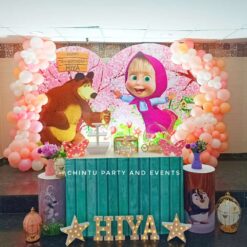 Masha And The Bear Theme Birthday Decorations