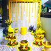 Traditional Style Flowers Decorations For Haldi Ceremony