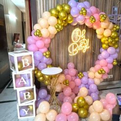 Baby Shower Balloon Ring Decorations