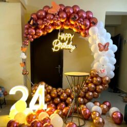 Balloon Ring Decoration For 24th Birthday