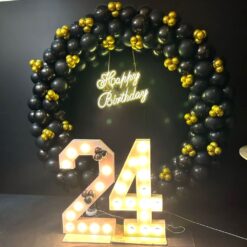 Balloon Ring Decoration For 24th Birthday At Home