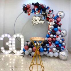 Balloon Ring Decoration For 30th Birthday At Home