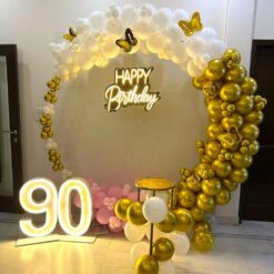 Balloon Ring Decoration For 90th Birthday