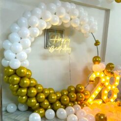 Balloon Ring Decorations For 28th Birthday