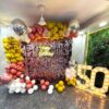 Shimmer Backdrop Decoration For 50th Birthday
