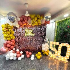 Shimmer Backdrop Decoration For 50th Birthday