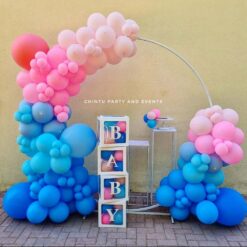 Baby Shower Balloon Ring Decorations At Home