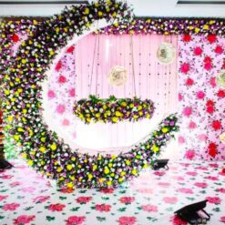 Elegant Cradle Flowers Decorations For Naming Ceremony