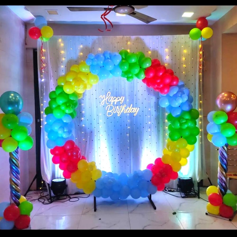 Elegant Curtain Decorations For Birthday At Home