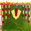 Flowers And Coconut Leaves Decorations For Baby Shower