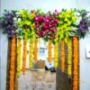 Front Door House Warming Ceremony Flower Decoration