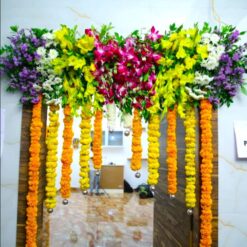 Front Door House Warming Ceremony Flower Decoration