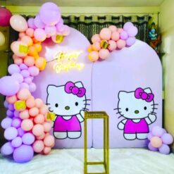Hello Kitty Theme Balloon Decorations For Birthday Party