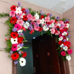 Main Door Decoration With Flowers