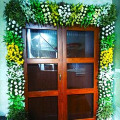 Main Door Flowers Decoration For Housewarming