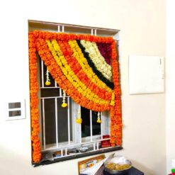Marigold Flower Decorations Inside Home For Housewarming