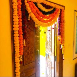 Marigold Flowers Decorations For Housewarming Ceremony