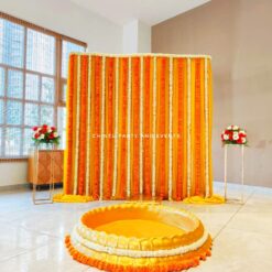 Simple Flowers Decoration For Half Saree Function