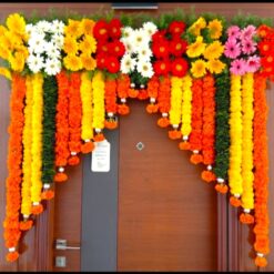 Simple Front Door Flower Decoration Indian Style
