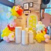 White Daisy Theme Birthday Decorations