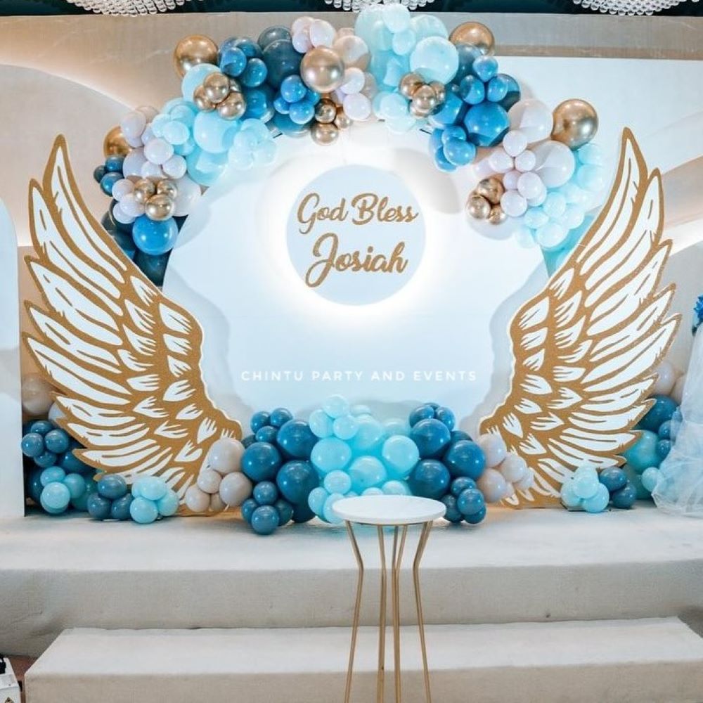 Elegant Holy Communion Balloon Decorations
