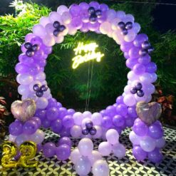 Simple Balloon Ring Decorations For Birthday