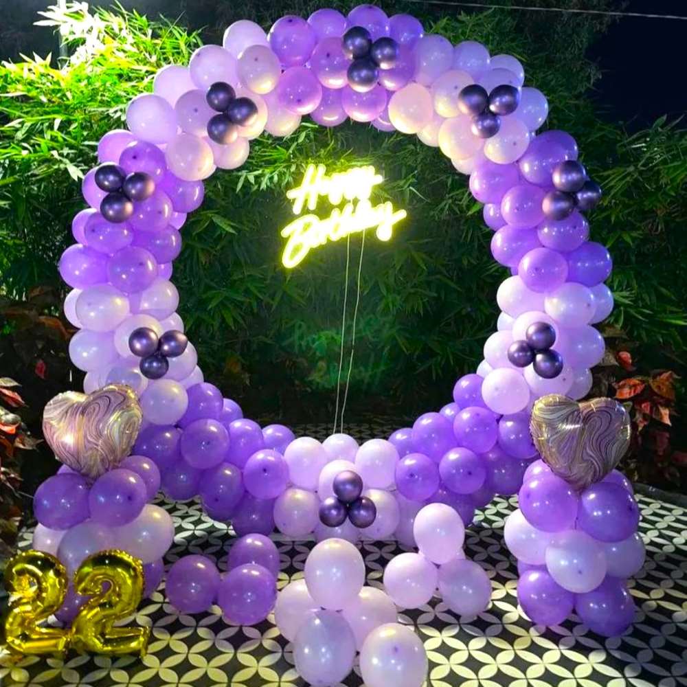 Simple Balloon Ring Decorations For Birthday