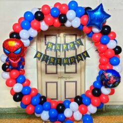 Spiderman Theme Balloon Decorations