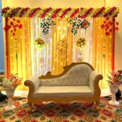 Elegant Flower Decorations For Sangeet Ceremony