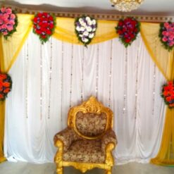 Simple Flower Decoration For Half Saree Ceremony