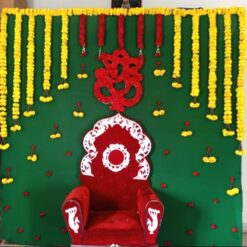 Traditional Flower Decorations For Half Saree Ceremony
