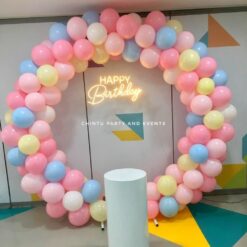 Balloon Ring Decorations For Birthday At Home