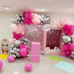 Barbie Theme Shimmer Backdrop Birthday Decorations