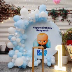 Boss Baby Theme Birthday Balloon Decorations