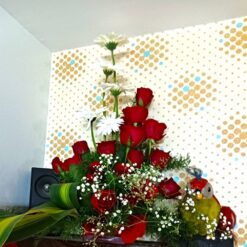 Flowers Bouquet For House Warming In Living Room