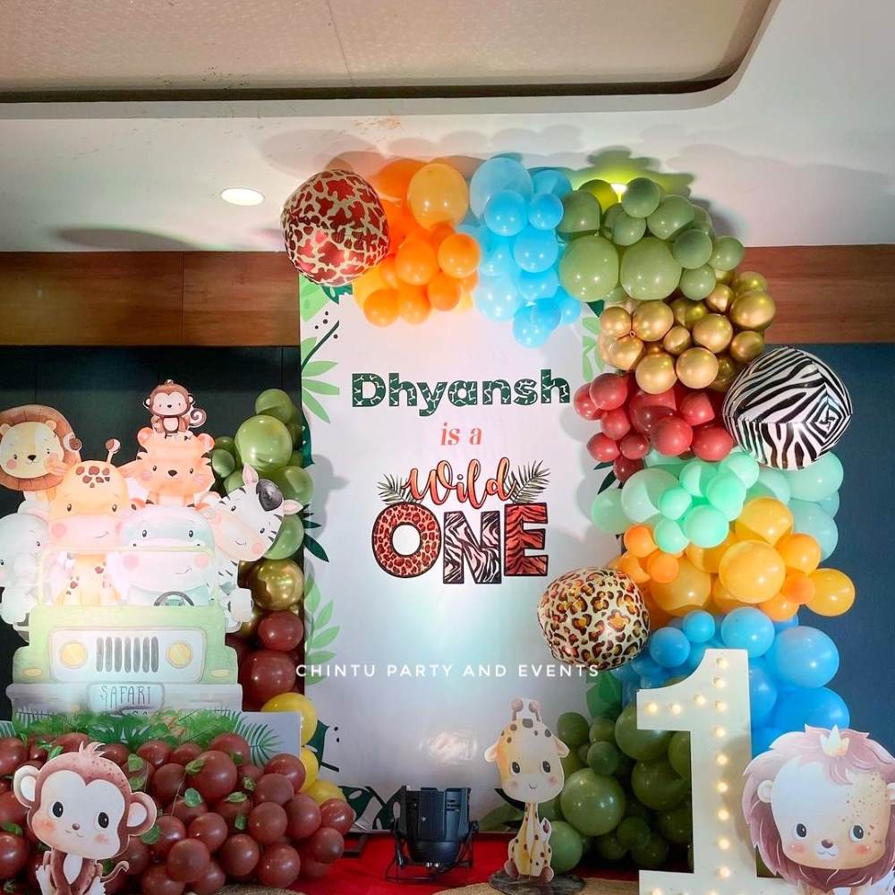 Jungle Safari Theme 1st Birthday Decorations