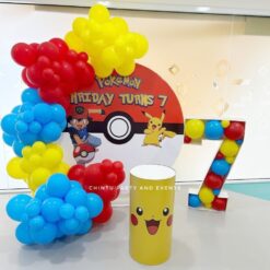 Pokemon Theme 7th Birthday Decorations In Bangalore