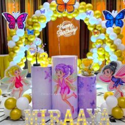 Butterfly Fairy Theme Birthday Ring Decorations